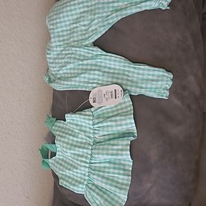 WONDER NATION  12M GINGHAM PANT SET